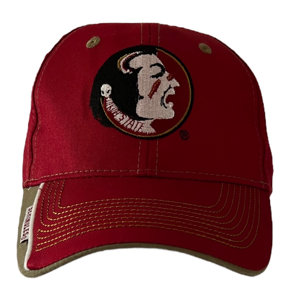 Florida State University Vintage Seminoles Cap ball Hat hook and loop ba…